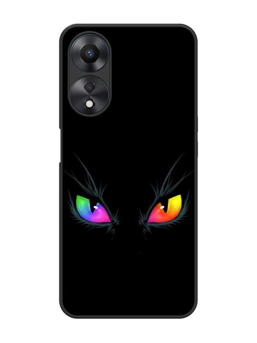 Cat Eyes Glossy Metal Phone Cover for Oppo A58 Zapvi