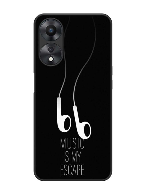 Music Is My Escape Glossy Metal Phone Cover for Oppo A58