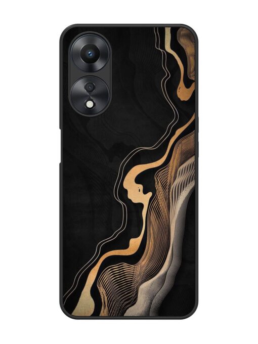 Abstract Art Glossy Metal TPU Phone Cover for Oppo A58 Zapvi