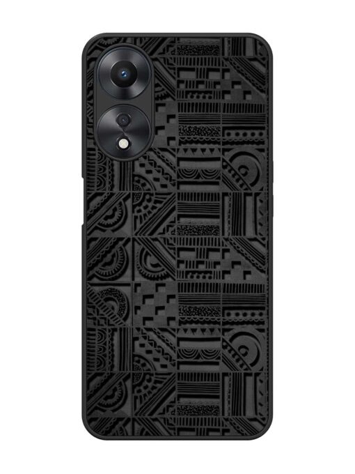 Seamless Pattern Glossy Metal Phone Cover for Oppo A58