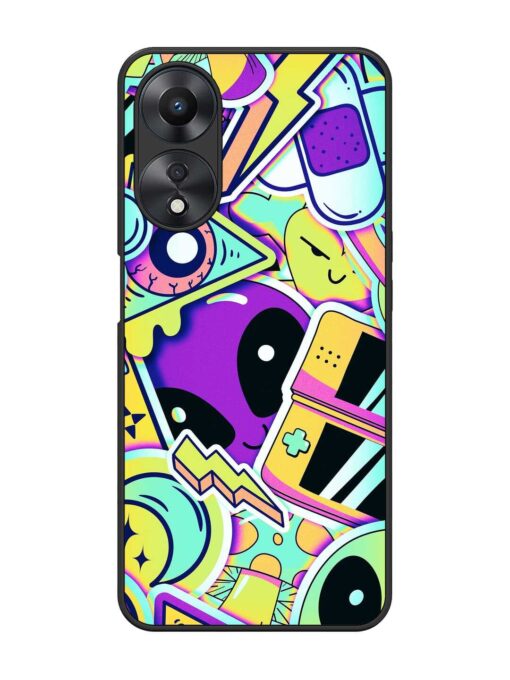 Scratch Art Glossy Metal Phone Cover for Oppo A58