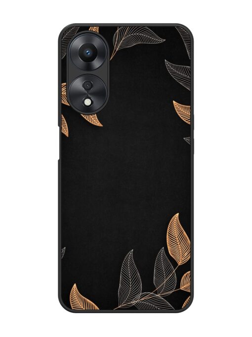 Foliage Art Glossy Metal Phone Cover for Oppo A58 Zapvi