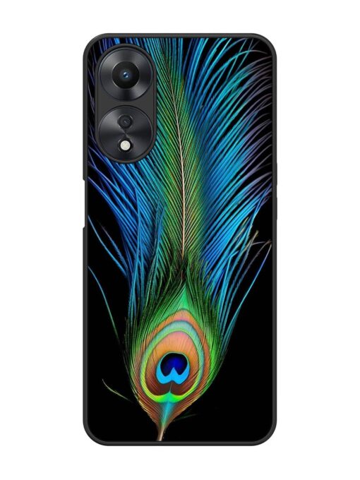 Peacock Feather Glossy Metal TPU Phone Cover for Oppo A58