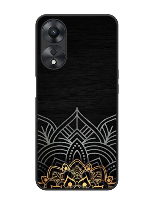 Decorative Golden Pattern Glossy Metal Phone Cover for Oppo A58 Zapvi