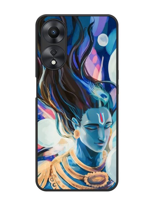 Bhagwan Sri Krishna Glossy Metal Phone Cover for Oppo A58 Zapvi