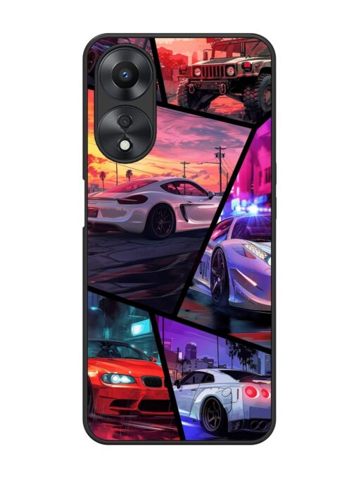 Ride In Pixels Glossy Metal Phone Cover for Oppo A58