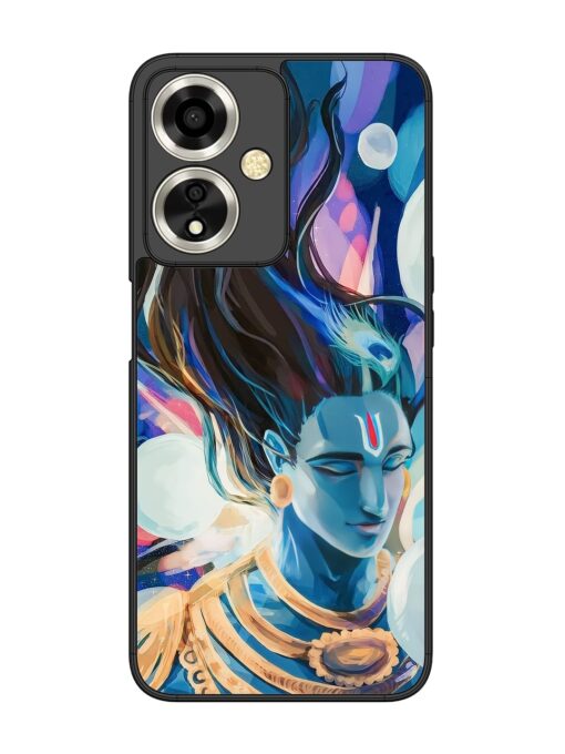 Bhagwan Sri Krishna Glossy Metal Phone Cover for Oppo A59 (5G) Zapvi