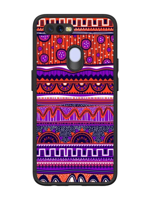 Ethnic Seamless Pattern Glossy Metal TPU Phone Cover for Oppo A7