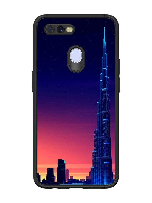 Burj Khalifa Abstract Glossy Metal Phone Cover for Oppo A7