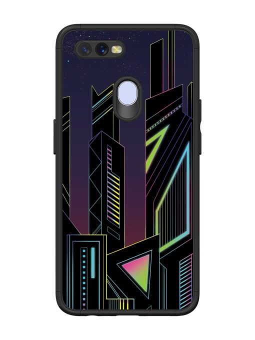 Neon Dreamscape Glossy Metal Phone Cover for Oppo A7 Zapvi