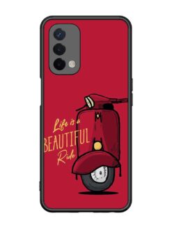 Life Is Beautiful Rides Glossy Metal Phone Cover for Oppo A74 (5G)