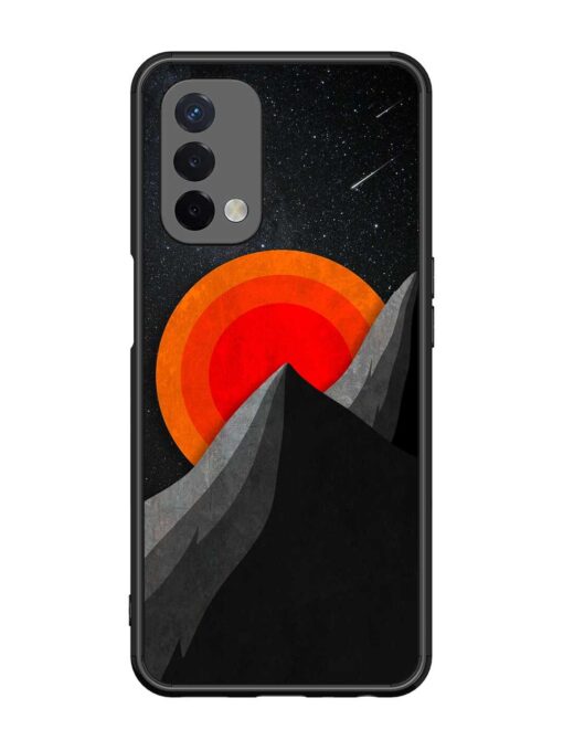 Black Mountain Glossy Metal Phone Cover for Oppo A74 (5G) Zapvi