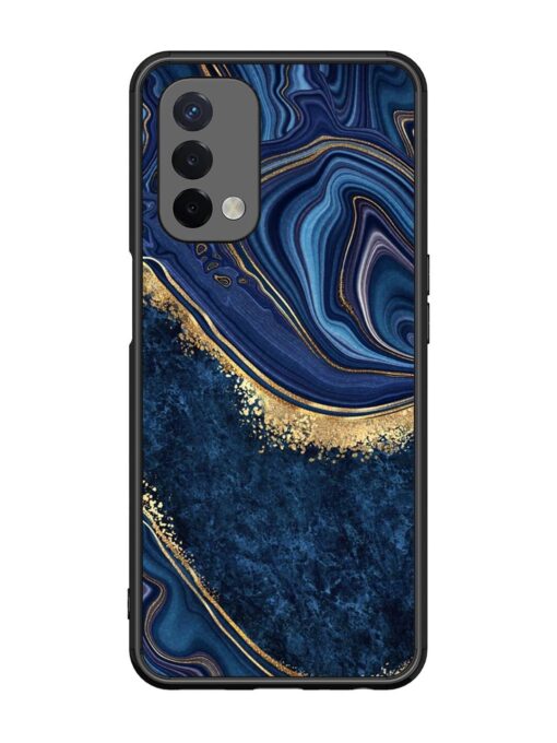 Abstract Background Blue Glossy Metal TPU Phone Cover for Oppo A74 (5G) Zapvi