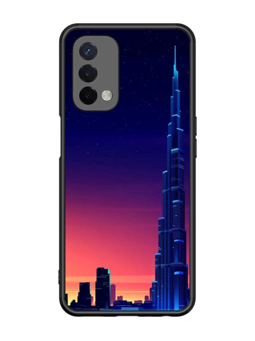 Burj Khalifa Abstract Glossy Metal Phone Cover for Oppo A74 (5G) Zapvi