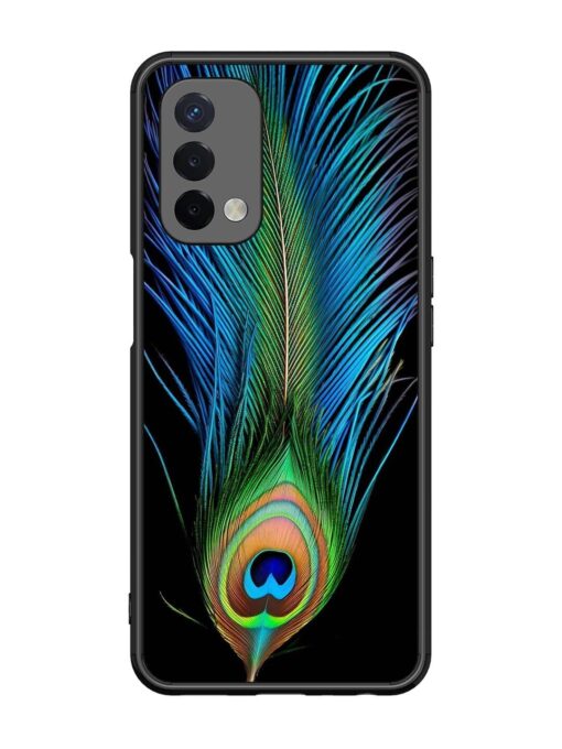 Peacock Feather Glossy Metal TPU Phone Cover for Oppo A74 (5G) Zapvi