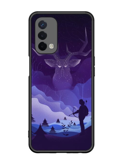 Deer Forest River Glossy Metal Phone Cover for Oppo A74 (5G) Zapvi