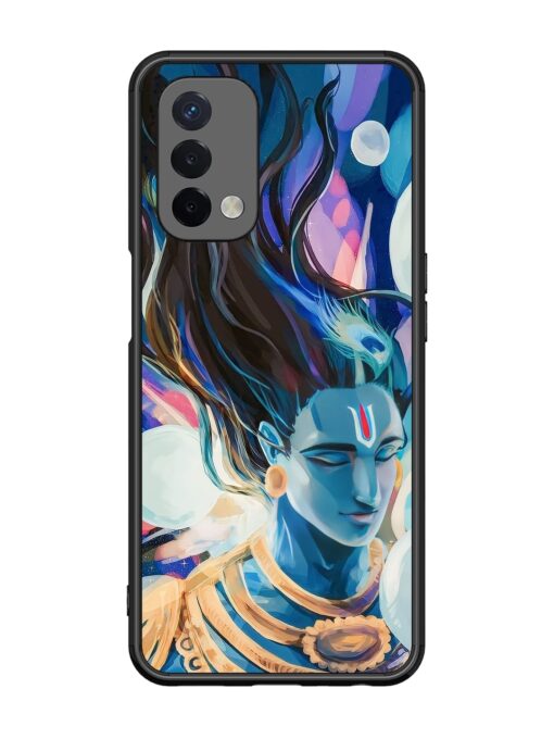 Bhagwan Sri Krishna Glossy Metal Phone Cover for Oppo A74 (5G) Zapvi