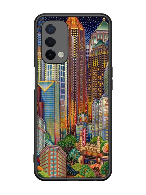 Cityscapes Art Glossy Metal Phone Cover for Oppo A74 (5G) Zapvi