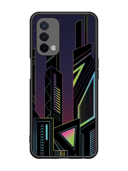 Neon Dreamscape Glossy Metal Phone Cover for Oppo A74 (5G) Zapvi