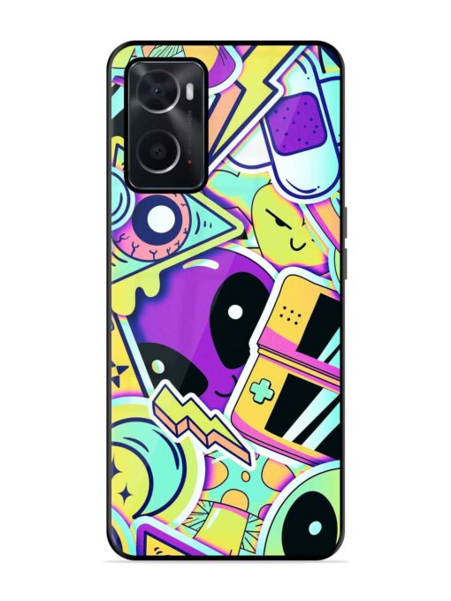 Scratch Art Glossy Metal Phone Cover for Oppo A76 Zapvi