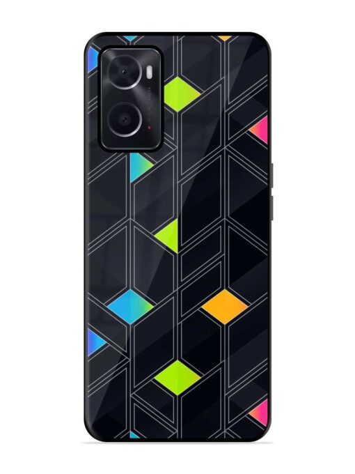 Abstract Mosaic Seamless Glossy Metal Phone Cover for Oppo A76 Zapvi