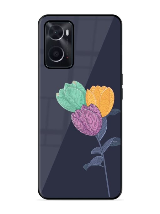 Flower Vector Glossy Metal Phone Cover for Oppo A76 Zapvi