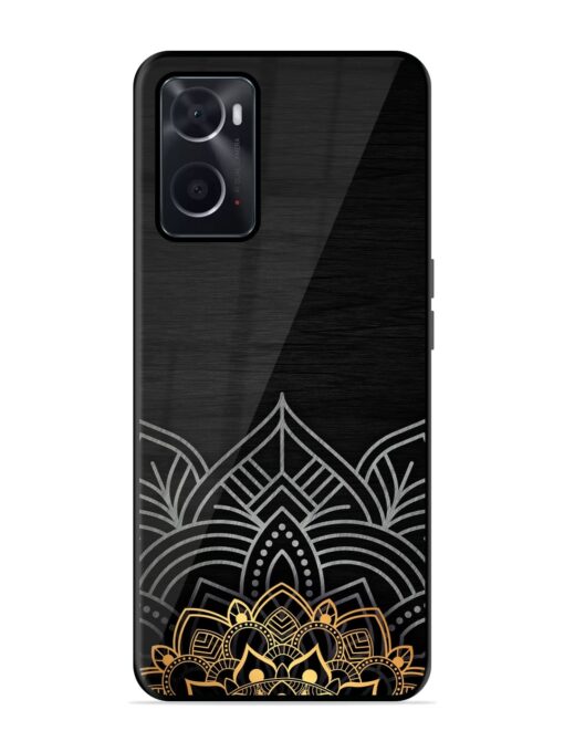 Decorative Golden Pattern Glossy Metal Phone Cover for Oppo A76