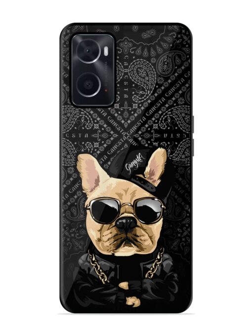 Gangsta Cool Sunmetales Dog Glossy Metal Phone Cover for Oppo A76