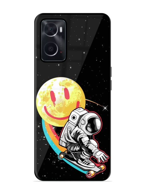 Astronaut Art Glossy Metal Phone Cover for Oppo A76 Zapvi