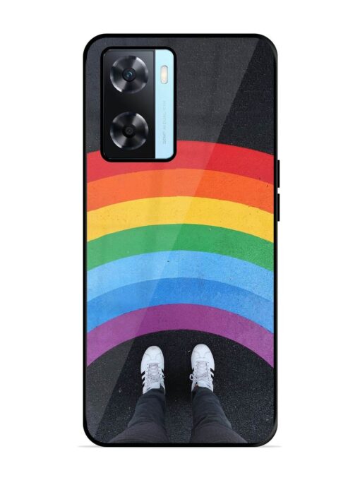 Legs Rainbow Glossy Metal TPU Phone Cover for Oppo A77