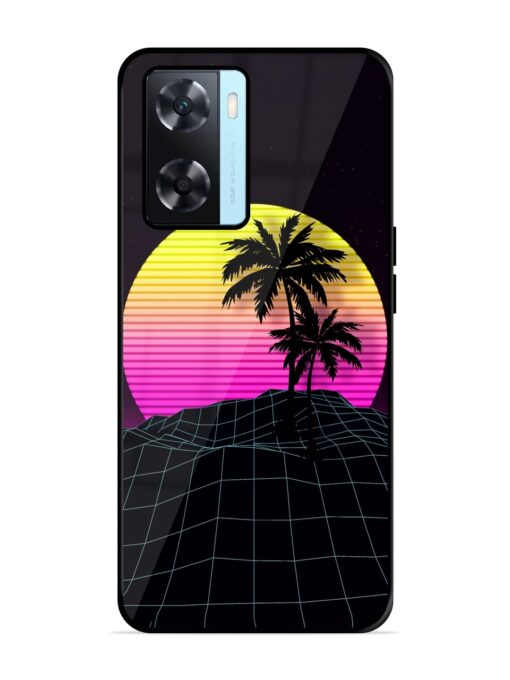 Coconut Vector Glossy Metal Phone Cover for Oppo A77 Zapvi