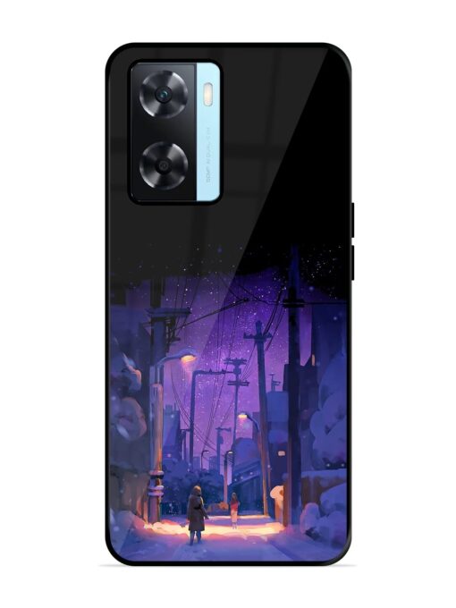 Winter Anime Art Glossy Metal Phone Cover for Oppo A77