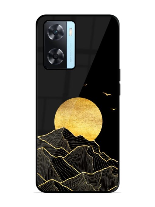 Golden Sunrise Glossy Metal Phone Cover for Oppo A77