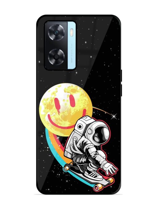 Astronaut Art Glossy Metal Phone Cover for Oppo A77