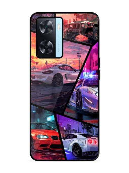 Ride In Pixels Glossy Metal Phone Cover for Oppo A77 Zapvi