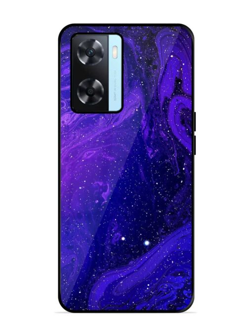 Galaxy Acrylic Abstract Art Glossy Metal Phone Cover for Oppo A77S Zapvi