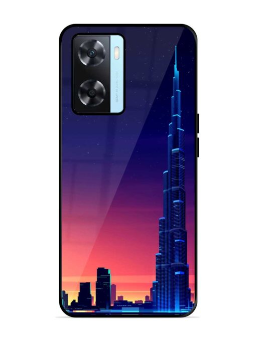 Burj Khalifa Abstract Glossy Metal Phone Cover for Oppo A77S Zapvi