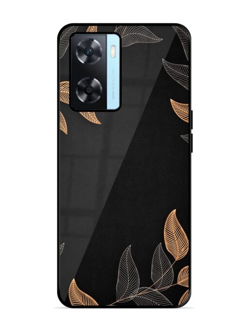 Foliage Art Glossy Metal Phone Cover for Oppo A77S