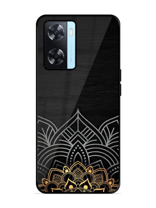 Decorative Golden Pattern Glossy Metal Phone Cover for Oppo A77S