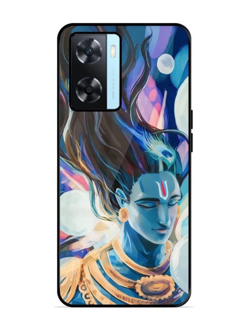 Bhagwan Sri Krishna Glossy Metal Phone Cover for Oppo A77S Zapvi