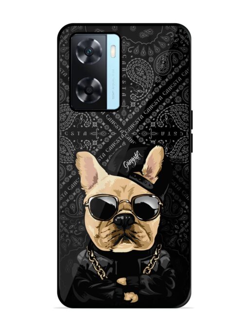 Gangsta Cool Sunmetales Dog Glossy Metal Phone Cover for Oppo A77S Zapvi