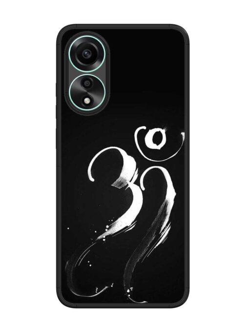 Om Logo Glossy Metal Phone Cover for Oppo A78 (4G) Zapvi