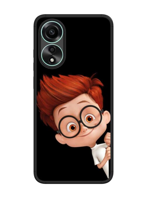 Smart Boy Cartoon Glossy Metal Phone Cover for Oppo A78 (4G) Zapvi