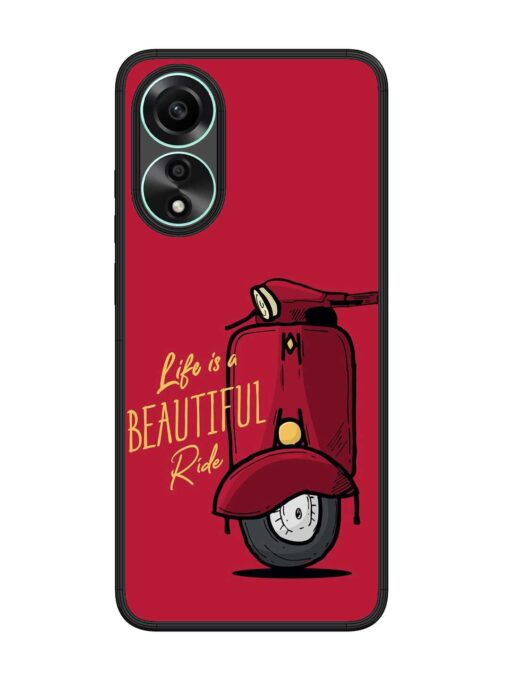 Life Is Beautiful Rides Glossy Metal Phone Cover for Oppo A78 (4G) Zapvi