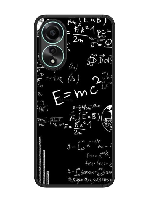 E=Mc2 Mass?Energy Equivalence Glossy Metal Phone Cover for Oppo A78 (4G) Zapvi