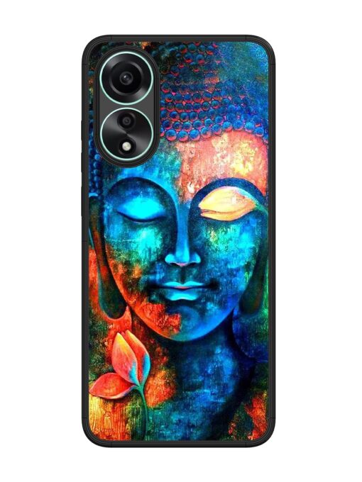 Buddha Painting Glossy Metal Phone Cover for Oppo A78 (4G) Zapvi