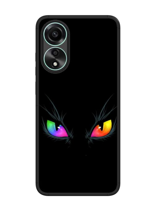 Cat Eyes Glossy Metal Phone Cover for Oppo A78 (4G) Zapvi