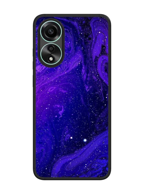 Galaxy Acrylic Abstract Art Glossy Metal Phone Cover for Oppo A78 (4G) Zapvi