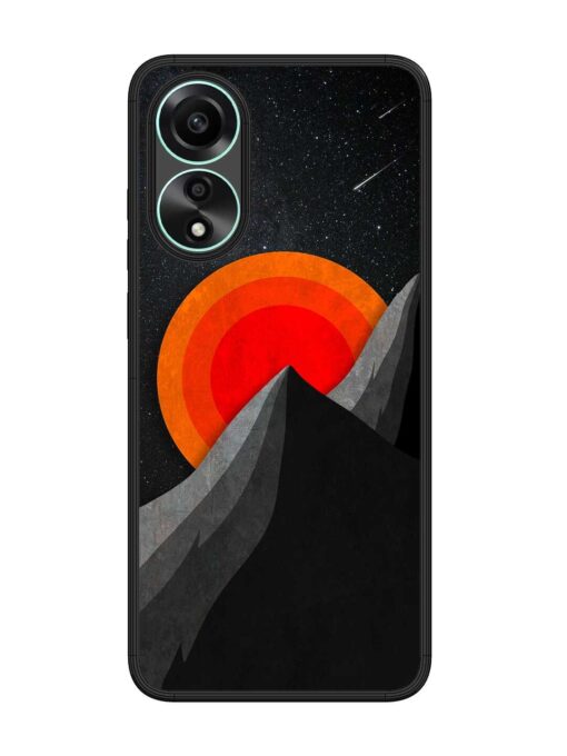 Black Mountain Glossy Metal Phone Cover for Oppo A78 (4G) Zapvi