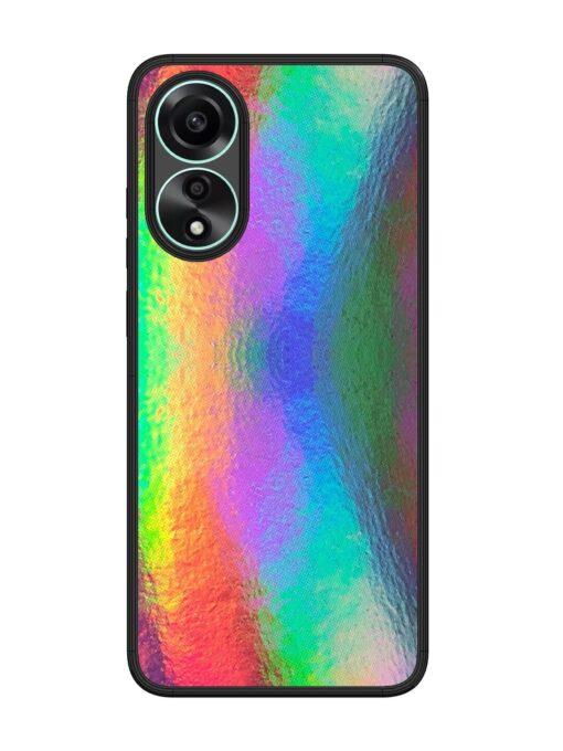 Colorful Holographic Background Glossy Metal TPU Phone Cover for Oppo A78 (4G) Zapvi